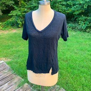 Splendid Black V-Neck Stretchy Tee